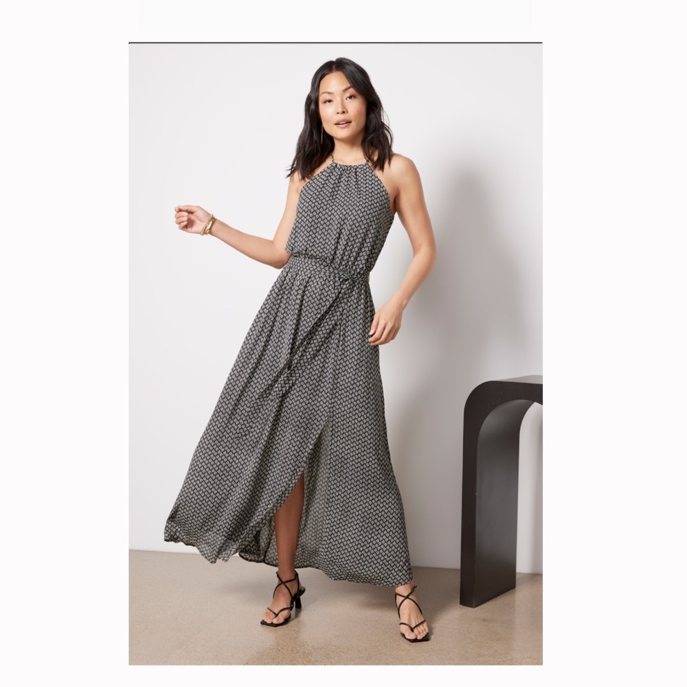 Evereve Black and White Patterned Maxi Dress